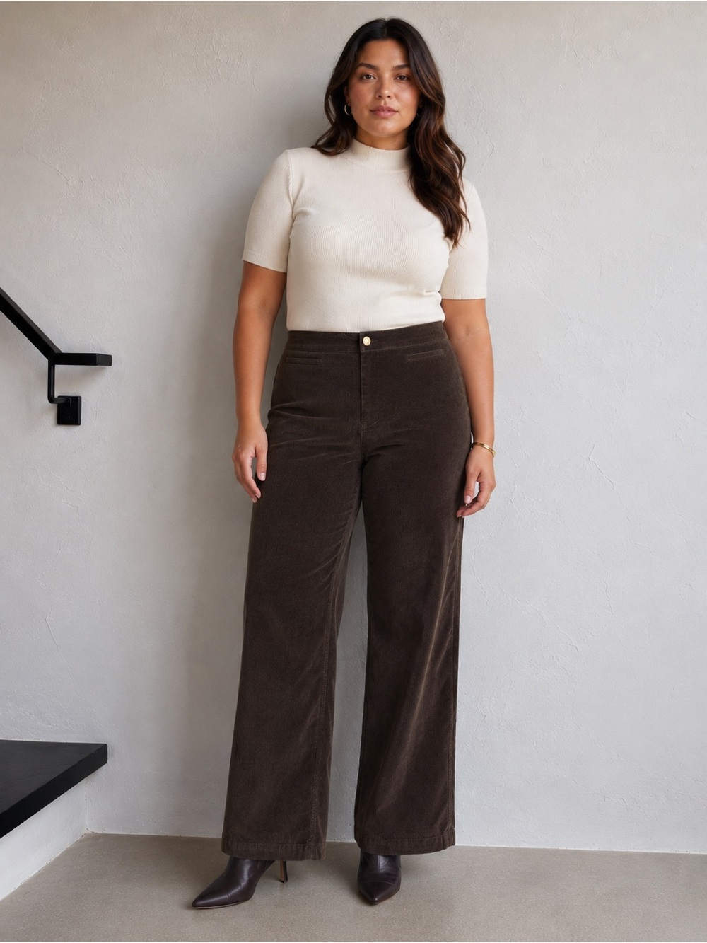 Madewell Emmett Wide Leg Chocolate Brown Corduroy Pants Cottagecore 32